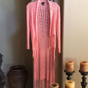 Rue21 Crochet Open Duster Sweater Coverup S
